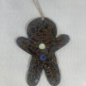 Gingerbread Ornament (Blue/White)