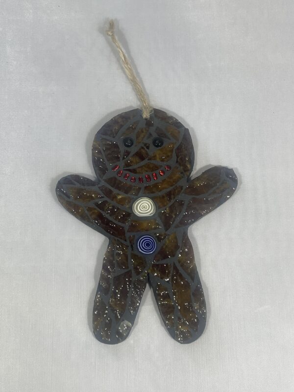 Gingerbread Ornament (Blue/White)