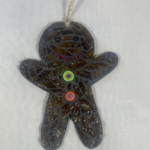 Gingerbread Ornament (Green/Orange)