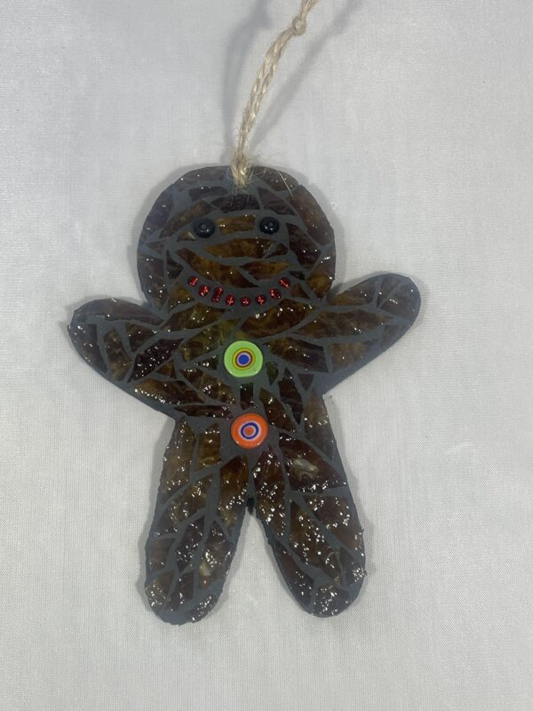 Gingerbread Ornament (Green/Orange)