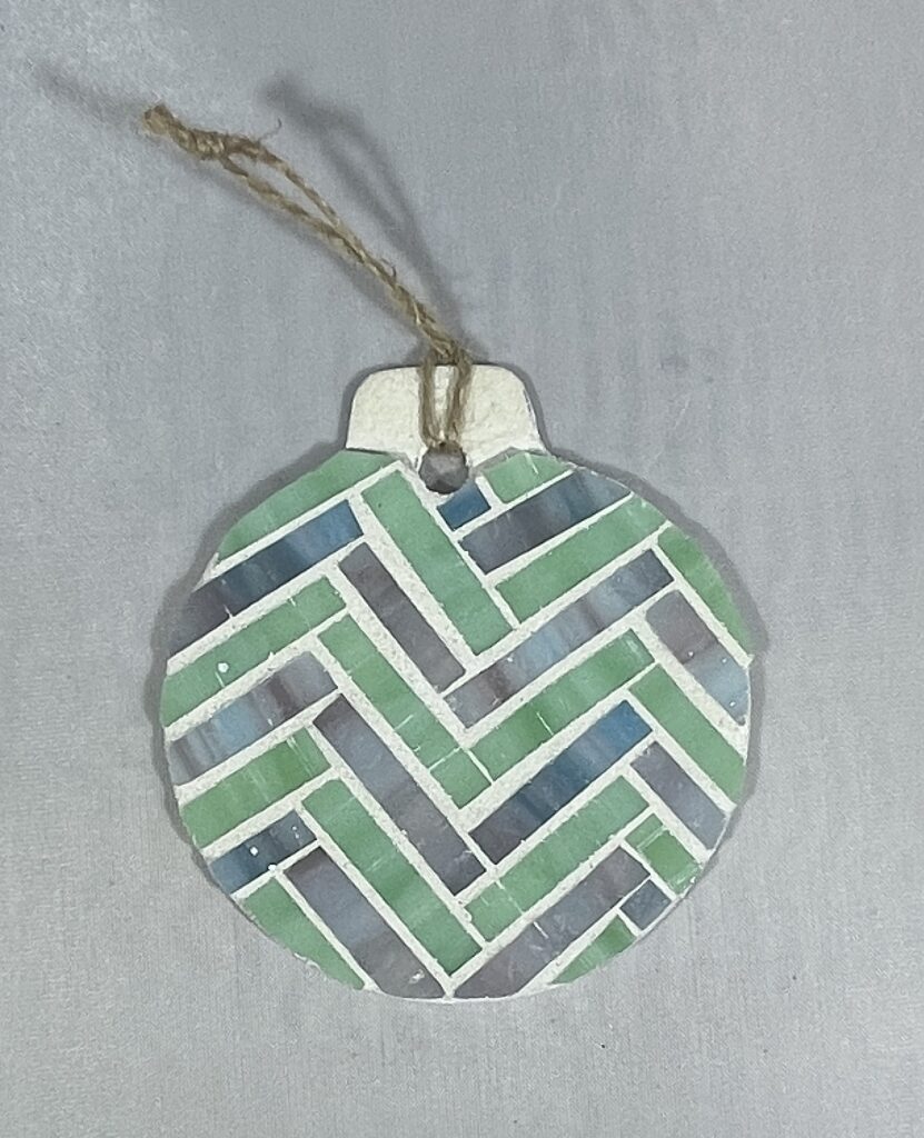 Chevron Ornament (Mint/Lavendar)
