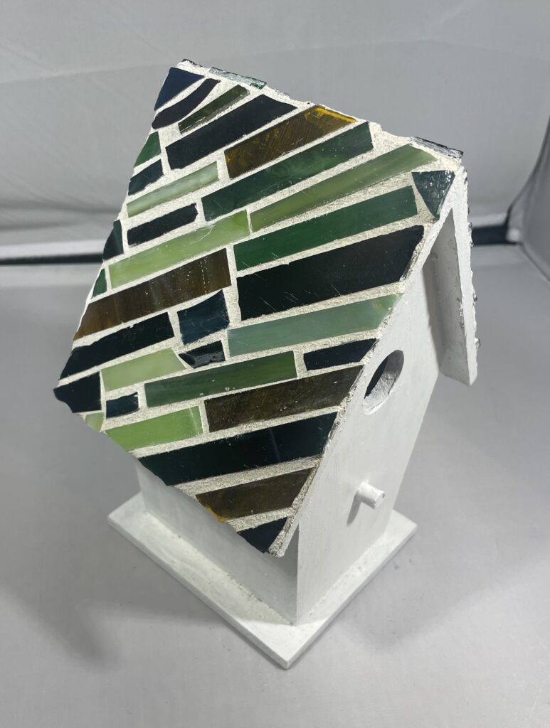Green Striped Birdhouse