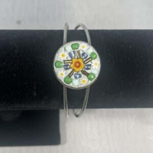Micro mosaic Bracelet - Orange Flower