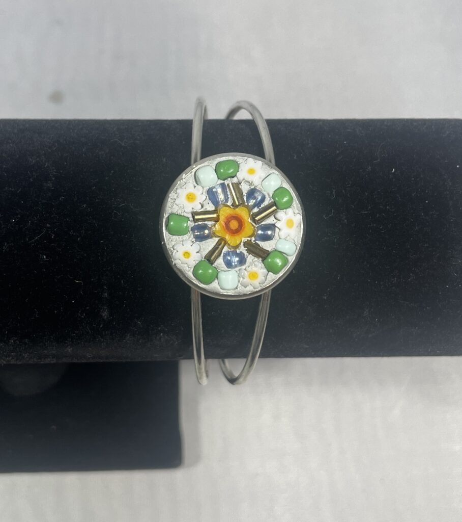 Micro mosaic Bracelet - Orange Flower