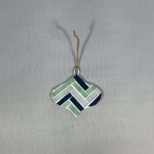 Mint Chevron Ornament